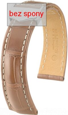 Beige leather strap Hirsch Navigator 07007499-2 (Alligator leather) Hirsch Selection