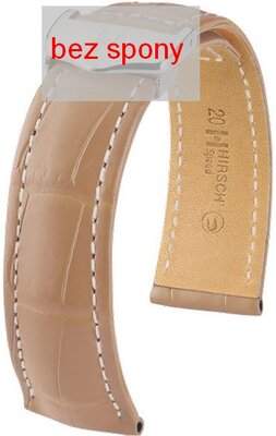 Beige leather strap Hirsch Speed 07407499-2 (Alligator leather) Hirsch Selection