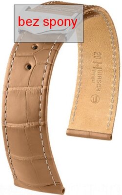 Beige leather strap Hirsch Voyager 07107499-2 (Alligator leather) Hirsch Selection