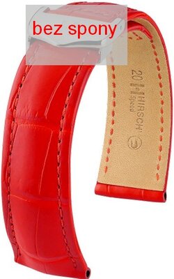 Red leather strap Hirsch Speed 07407429-2 (Alligator leather) Hirsch Selection