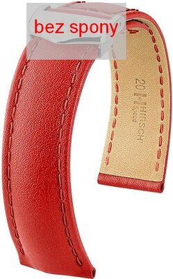 Red leather strap Hirsch Speed 07502420-2 (Calfskin) Hirsch Selection