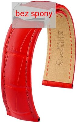 Red leather strap Hirsch Speed 07507429-2 (Alligator leather) Hirsch Selection