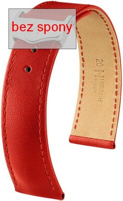 Red leather strap Hirsch Voyager 07175420-2 (Calfskin) Hirsch Selection