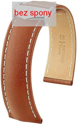 Brown leather strap Hirsch Speed 07402471-2 (Calfskin) Hirsch Selection