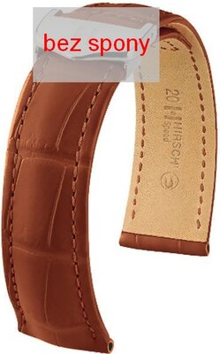 Brown leather strap Hirsch Speed 07407479-2 (Alligator leather) Hirsch Selection
