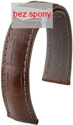 Brown leather strap Hirsch Speed 07507419-2 (Alligator leather)
