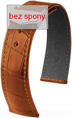 Brown leather strap Hirsch Voyager 07107479-2 (Alligator leather)