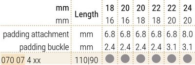 Leather strap Hirsch Navigator 07007417-2, brown, alligator leather, length L