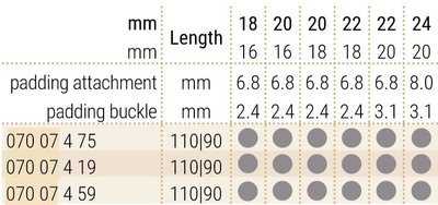 Leather strap Hirsch Navigator 07007419-2, brown, alligator leather, length L