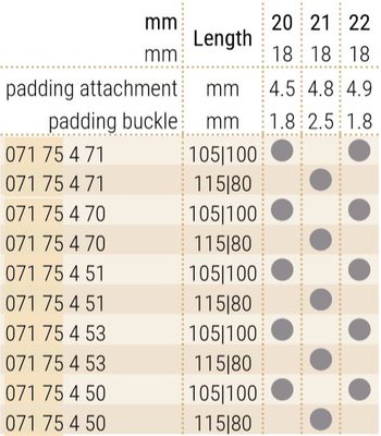 Leather strap Hirsch Voyager 07175470-2, brown, calfskin, length L