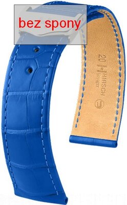 Blue leather strap Hirsch Voyager 07107485-2 (Alligator leather) Hirsch Selection