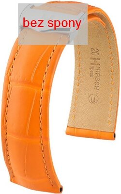 Orange leather strap Hirsch Speed 07407476-2 (Alligator leather) Hirsch Selection