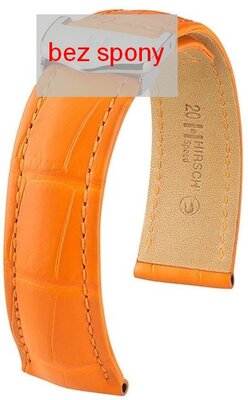 Orange leather strap Hirsch Speed 07507476-2 (Alligator leather) Hirsch Selection