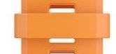 Silicone strap Garmin (pro QuickFit 26), orange, 4ks