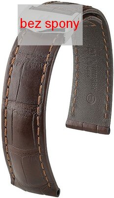 Dark brown leather strap Hirsch Speed 07507417-2 (Alligator leather)