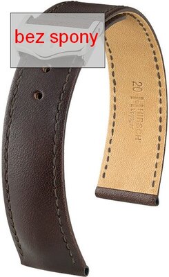 Dark brown leather strap Hirsch Voyager 07175410-2 (Calfskin) Hirsch Selection