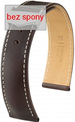 Dark brown leather strap Hirsch Voyager 07175411-2 (Calfskin) Hirsch Selection