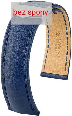 Dark blue leather strap Hirsch Speed 07402480-2 (Calfskin) Hirsch Selection