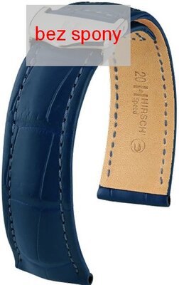 Dark blue leather strap Hirsch Speed 07407489-2 (Alligator leather) Hirsch Selection