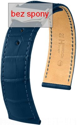 Dark blue leather strap Hirsch Voyager 07107489-2 (Alligator leather) Hirsch Selection