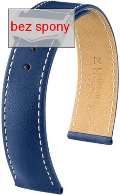 Dark blue leather strap Hirsch Voyager 07175481-2 (Calfskin) Hirsch Selection