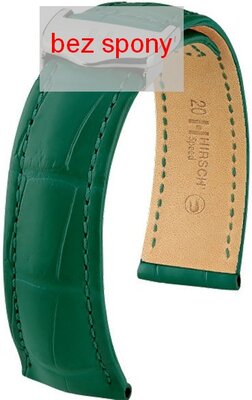 Dark green leather strap Hirsch Speed 07407449-2 (Alligator leather) Hirsch Selection