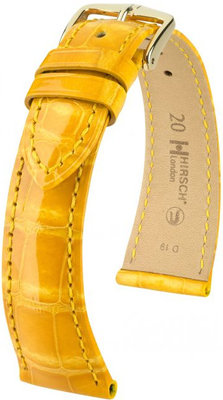 Yellow leather strap Hirsch London L 04207073-1 (Alligator leather) Hirsch Selection