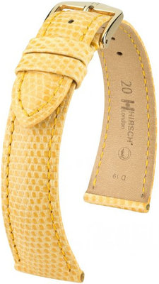 Yellow leather strap Hirsch London L 04266073-1 (Lizard leather) Hirsch Selection