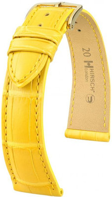 Yellow leather strap Hirsch London M 04207172-1 (Alligator leather) Hirsch Selection