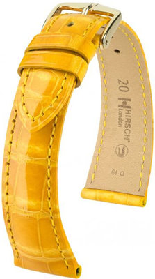 Yellow leather strap Hirsch London M 04207173-1 (Alligator leather) Hirsch Selection