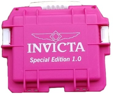 Invicta watch box with 3 slots pink Special Edition 1.0 (DC3PINKSE)