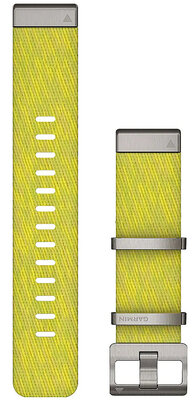 Nylon strap Garmin 22mm (for Garmin Fenix 8/7/6 (47mm), Epix 2 etc.), yellow, QuickFit, 010-12738-23