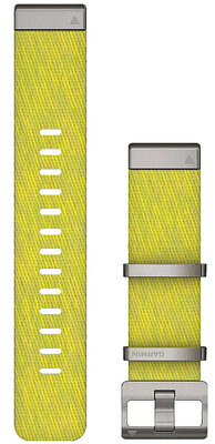 Strap Garmin MARQ, nylon, yellow, silver clasp