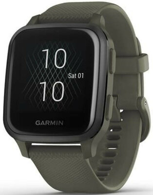 Garmin Venu Sq Music, Slate / Green Band