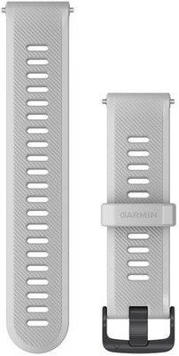 Strap Garmin Forerunner 745, silicone, white, black clasp