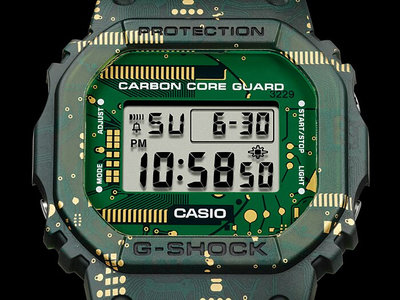 Casio G-Shock Original DWE-5600CC-3ER Carbon Core Guard Circuit Board Camouflage Series (+ bezel and straps)spare 