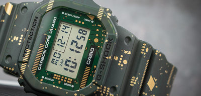 Casio G-Shock Original DWE-5600CC-3ER Carbon Core Guard Circuit Board Camouflage Series (+ bezel and straps)spare 