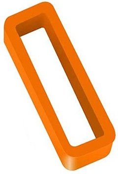 Orange silicone watch band loop