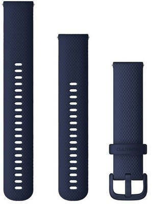 Garmin Strap Quick Release 20mm, silicone dark blue, plastic buckle (+ elongated part)