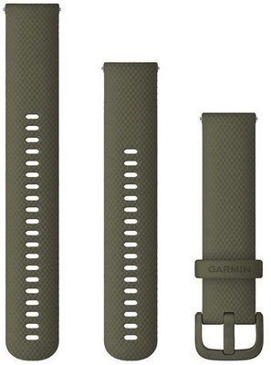 Strap Garmin Quick Release 20mm, silicone, green, green clasp (Venu, Venu Sq, Venu 2 plus aj.)
