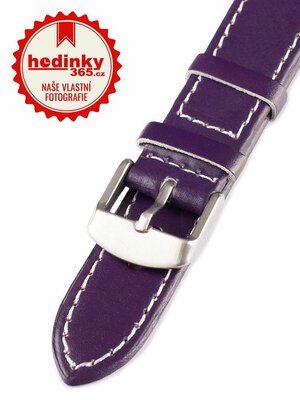 Unisex leather purple strap for watches W-00-H
