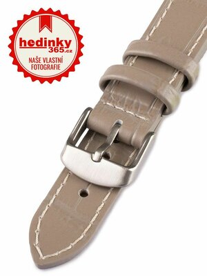 Unisex leather grey strap for watches W-140-G