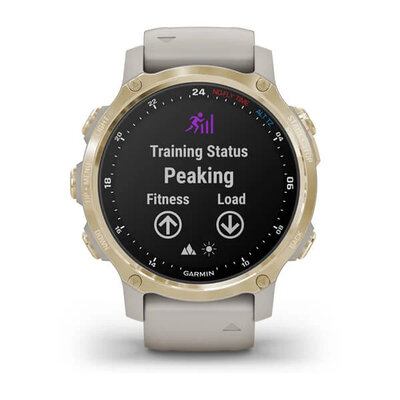 Garmin Descent Mk2S Sapphire, Gold / Sand band