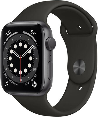 Apple Watch Series 6 GPS, 40mm Space Gray Aluminium Case / Black Sport Band - Regular