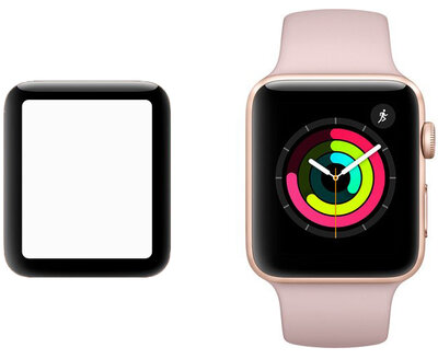 3D glass protector Mosh Tempered Glass Protector 0.5mm for Apple Watch Series 3 42mm
