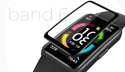 3D Protective Glass Mosh Tempered Glass Protector 0.5mm for Honor Band 6 (2x)