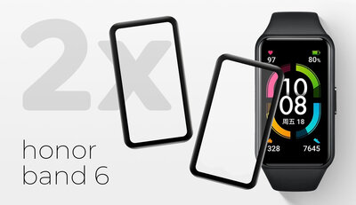 3D Protective Glass Mosh Tempered Glass Protector 0.5mm for Honor Band 6 (2x)