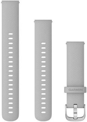 Garmin Strap Quick Release 18mm, silicone light grey, silver clasp