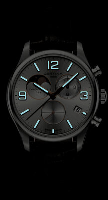 Certina DS-8 Quartz Moon Phase Chronograph COSC Chronometer C033.460.16.037.00