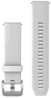 Strap Garmin Quick Release 20mm, silicone, white, silver clasp (Venu Sq, Venu 2 plus aj.)
